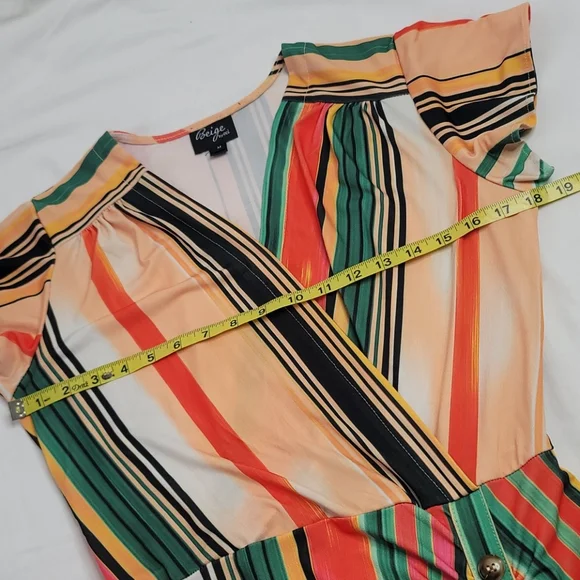 Beige by eci multicolored dress sz Med - Picture 7 of 10